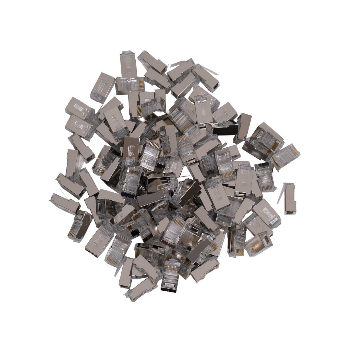 Metal Rj45 Cat5 Jack Konnektör Uç Lan Ethernet 100lu paket