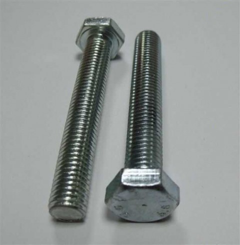 M12x80 DIN 933 8.8 Kalite AKB (Altı Köşe Başlı) Çelik Cıvata Beyaz